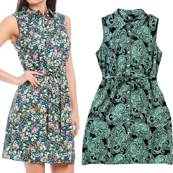 Tommy Hilfiger Dresses & Skirts - TOMMY HILFIGER Shirtdress Green BLUE paisley NWT  Size 8